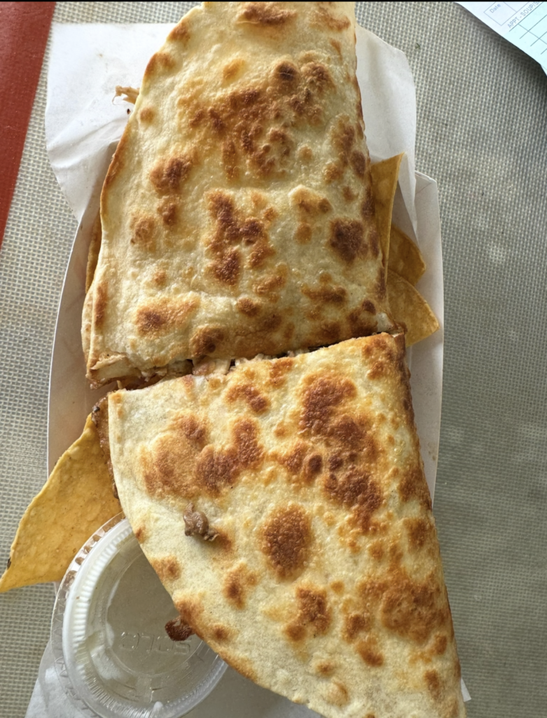 quesadillas from tacos truck