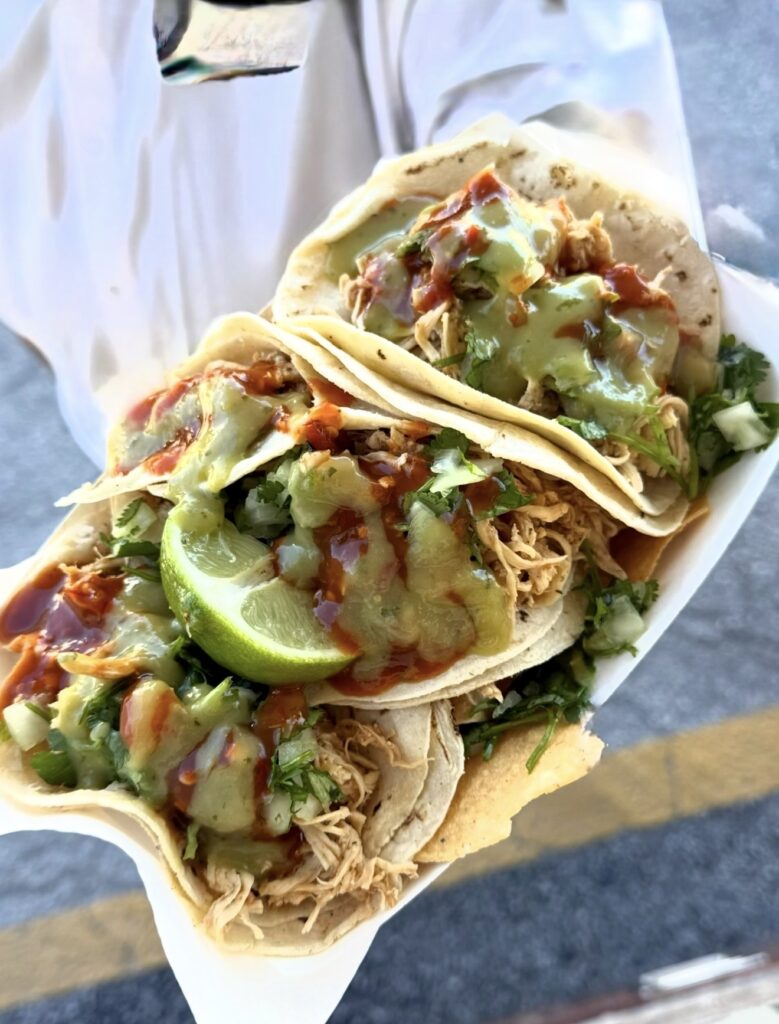 The best tacos with homemade salsa